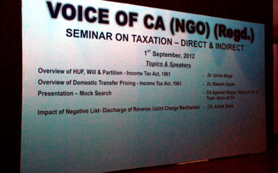 Seminar on Taxation at NCUI Convention Center, Khel Gaon Marg, New Delhi